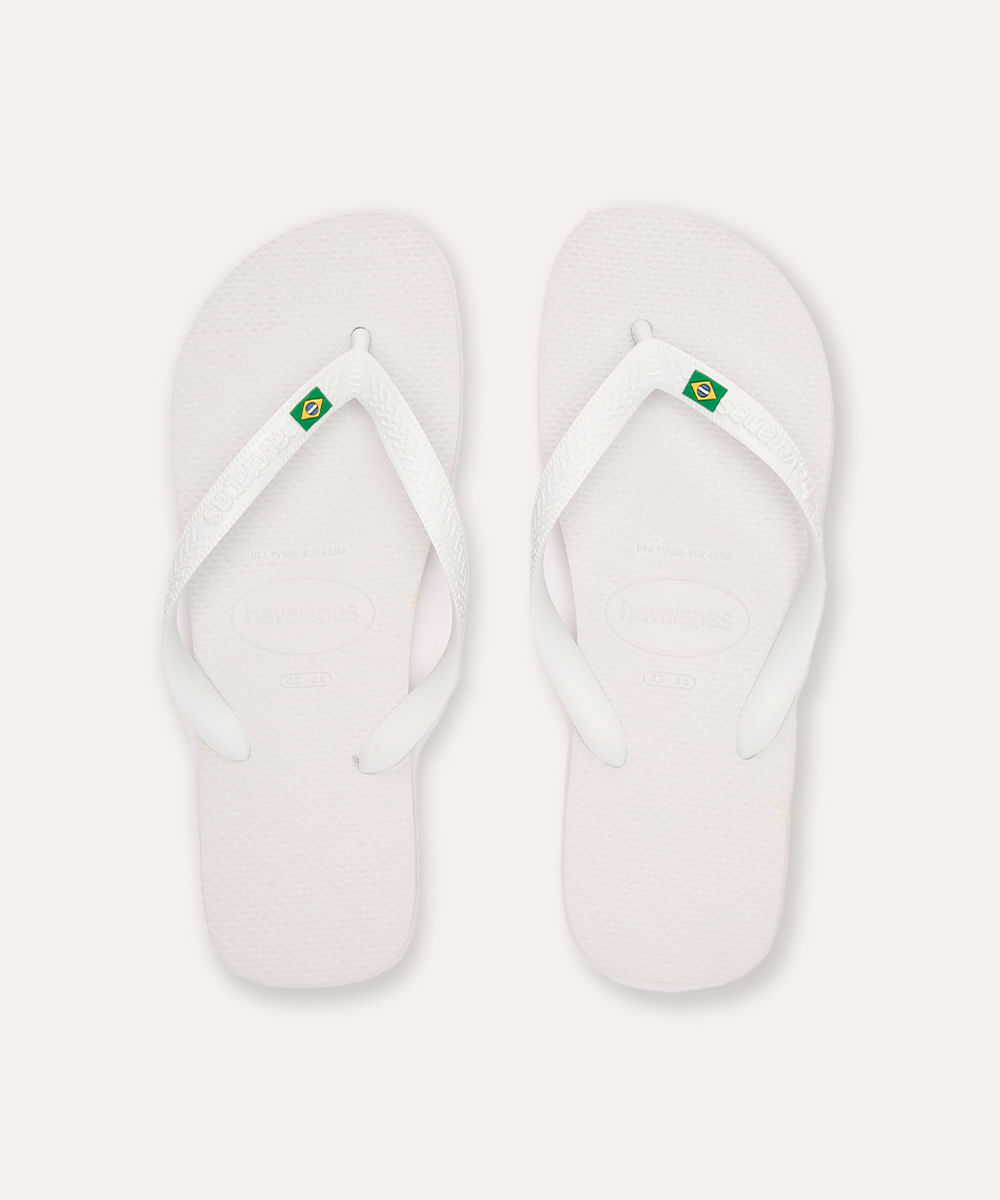 chinelo havaianas brasil branco