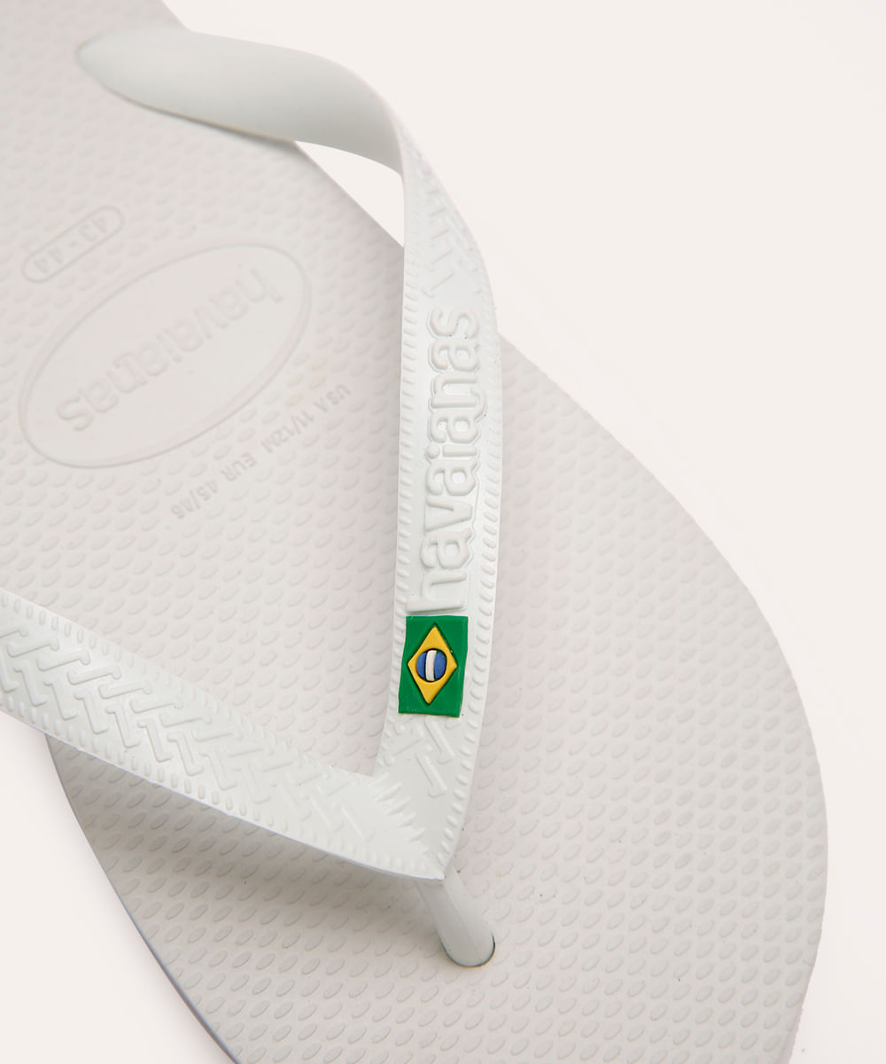 chinelo havaianas brasil branco