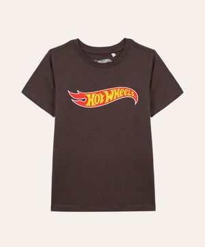 camiseta de algodão infantil hot wheels cinza