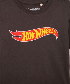 camiseta de algodão infantil hot wheels cinza