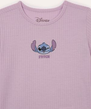 pijama curto infantil stitch lilás