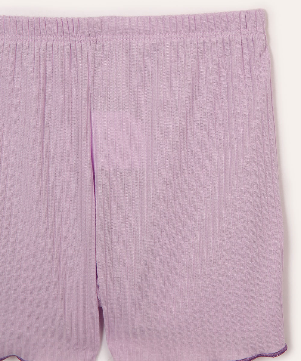 pijama curto infantil stitch lilás