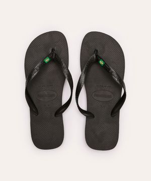 chinelo havaianas brasil preto