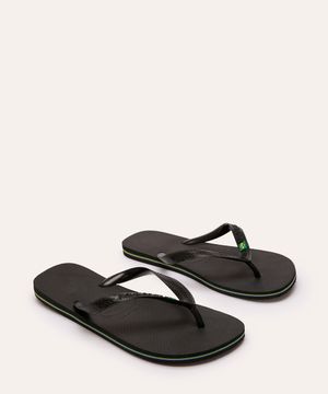 chinelo havaianas brasil preto