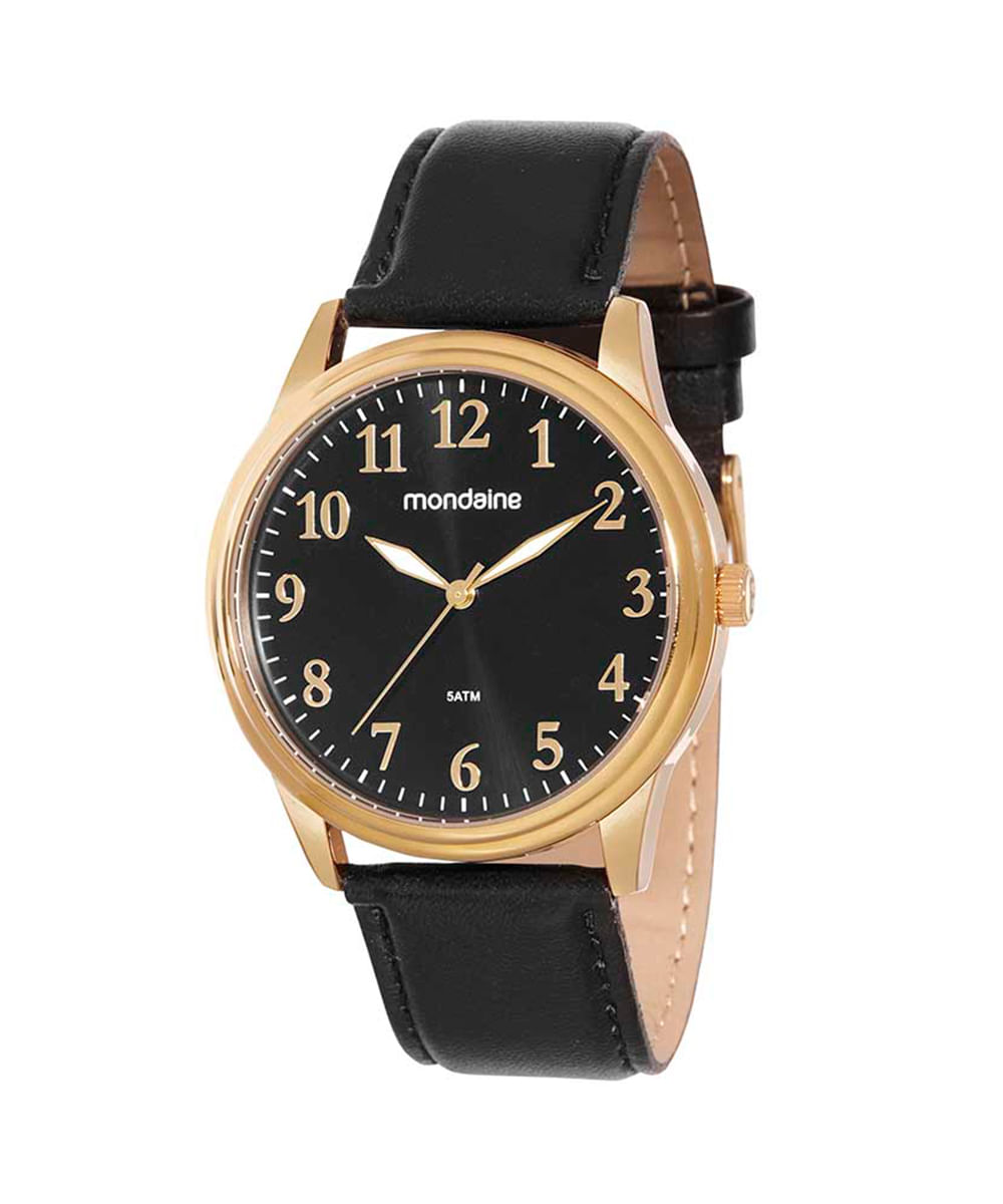 relógio mondaine 99546gpmvdh2kt analógico dourado