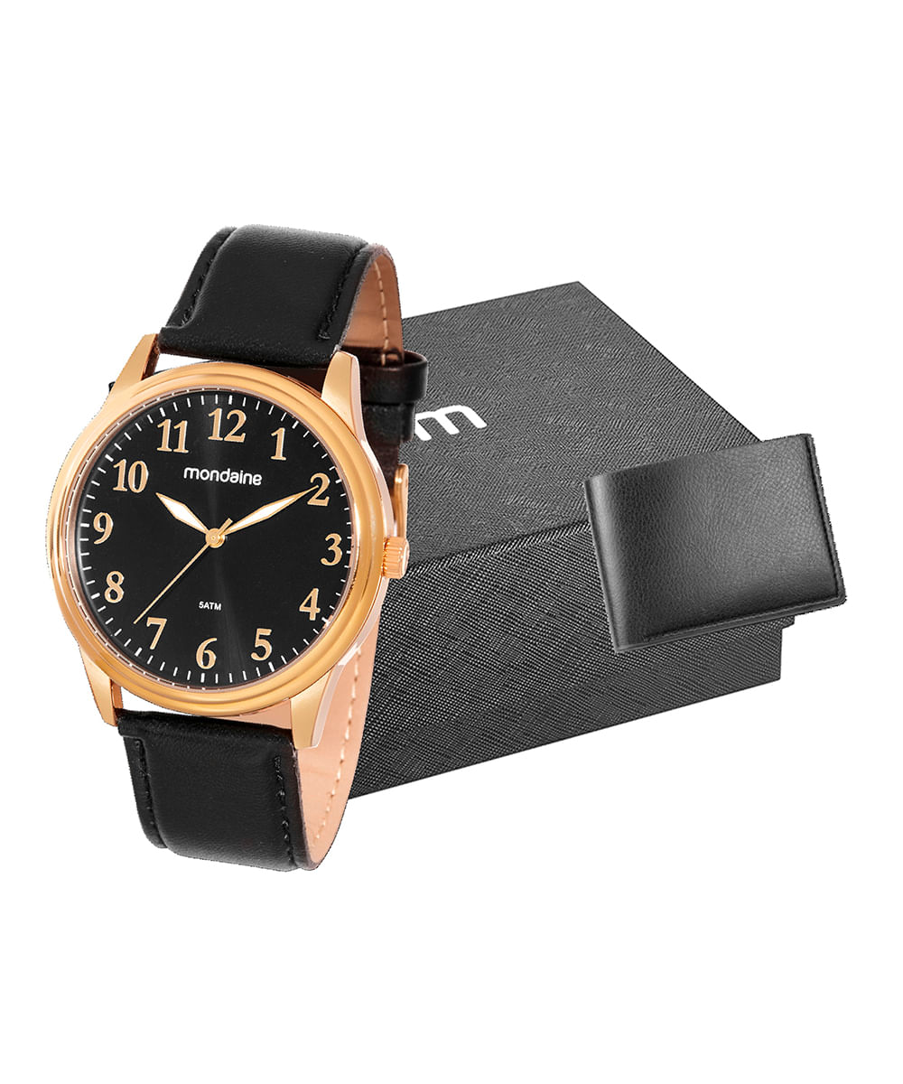 relógio mondaine 99546gpmvdh2kt analógico dourado