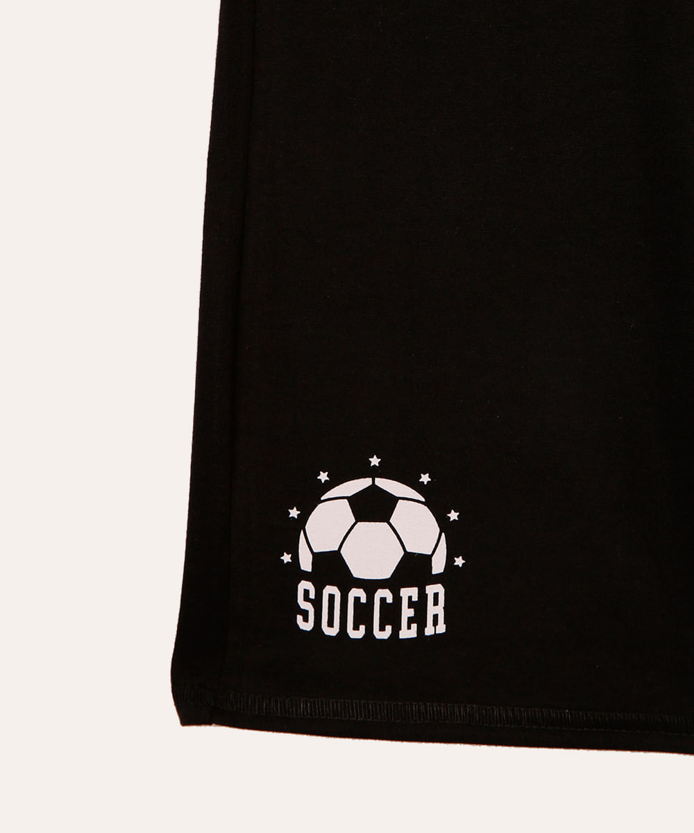 pijama curto infantil futebol off white