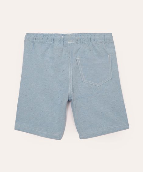 bermuda infantil cós com elástico e cordão azul