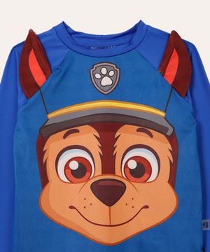 conjunto infantil proteção uv patrulha canina azul