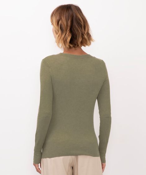 suéter de tricô com botões vinho - verde