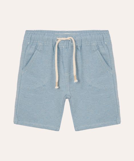 bermuda infantil cós com elástico e cordão azul