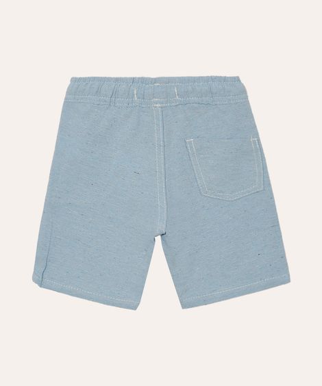 bermuda infantil cós com elástico e cordão azul