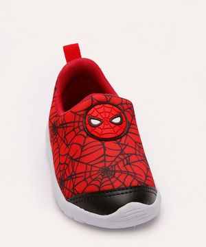 tênis infantil calce fácil homem aranha vermelho