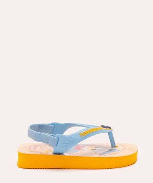 chinelo infantil havaianas mickey e pato donald amarelo