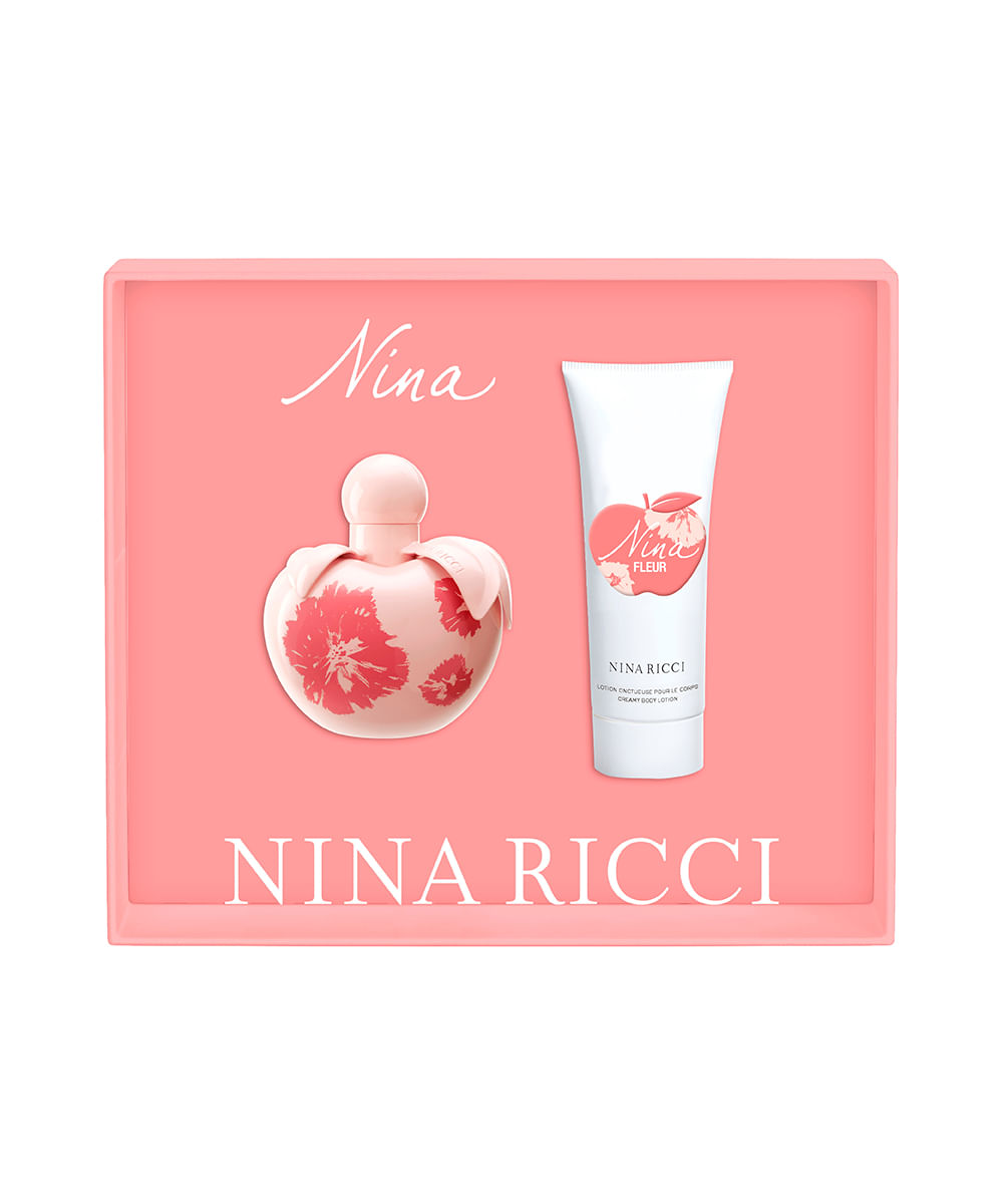 kit nina fleur nina ricci eau de toilette 80ml e creme corporal 100ml