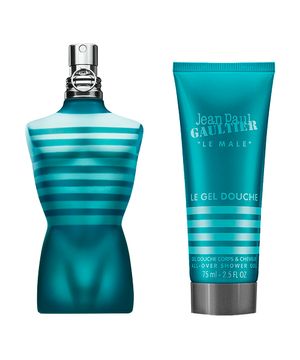 kit le male all jean paul gaultier over gel de banho 75ml e eau de toilette 75ml