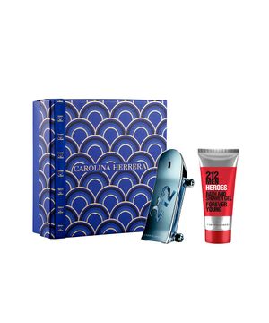 kit 212 men heroes carolina herrera eau de toilette 90ml e gel de banho 100ml