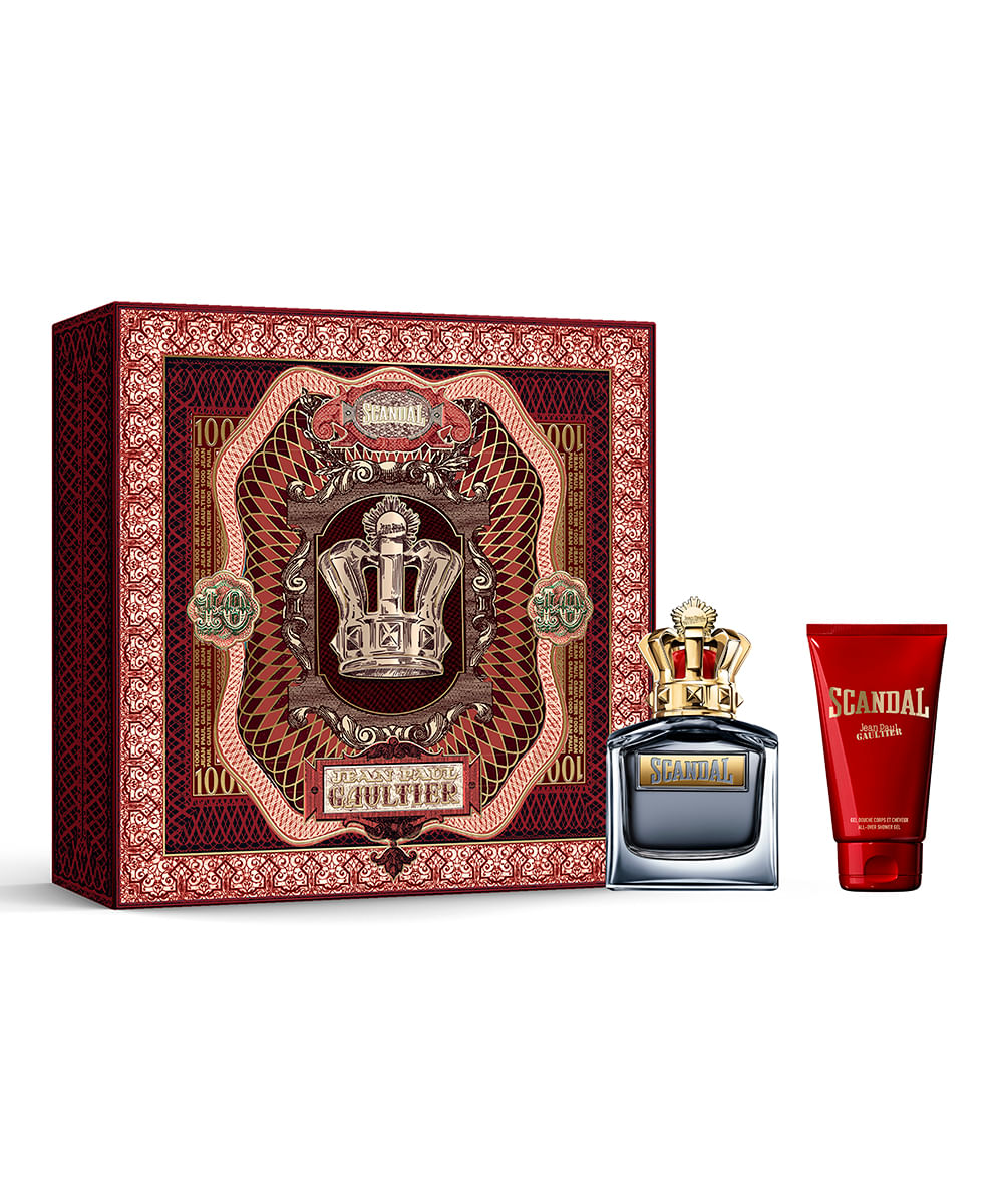 kit scandal jean paul gaultier eau de toilette for him 100ml e all over gel de banho 75ml