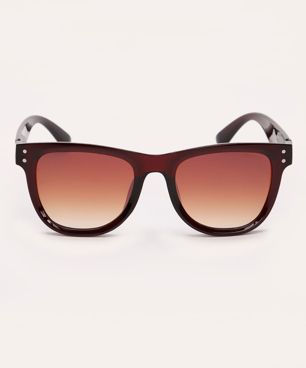 óculos de sol oval inverse triton marrom