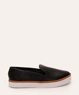 tênis slip on moleca preto