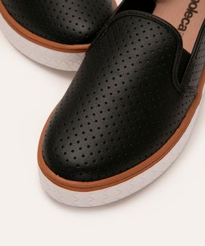 tênis slip on moleca preto