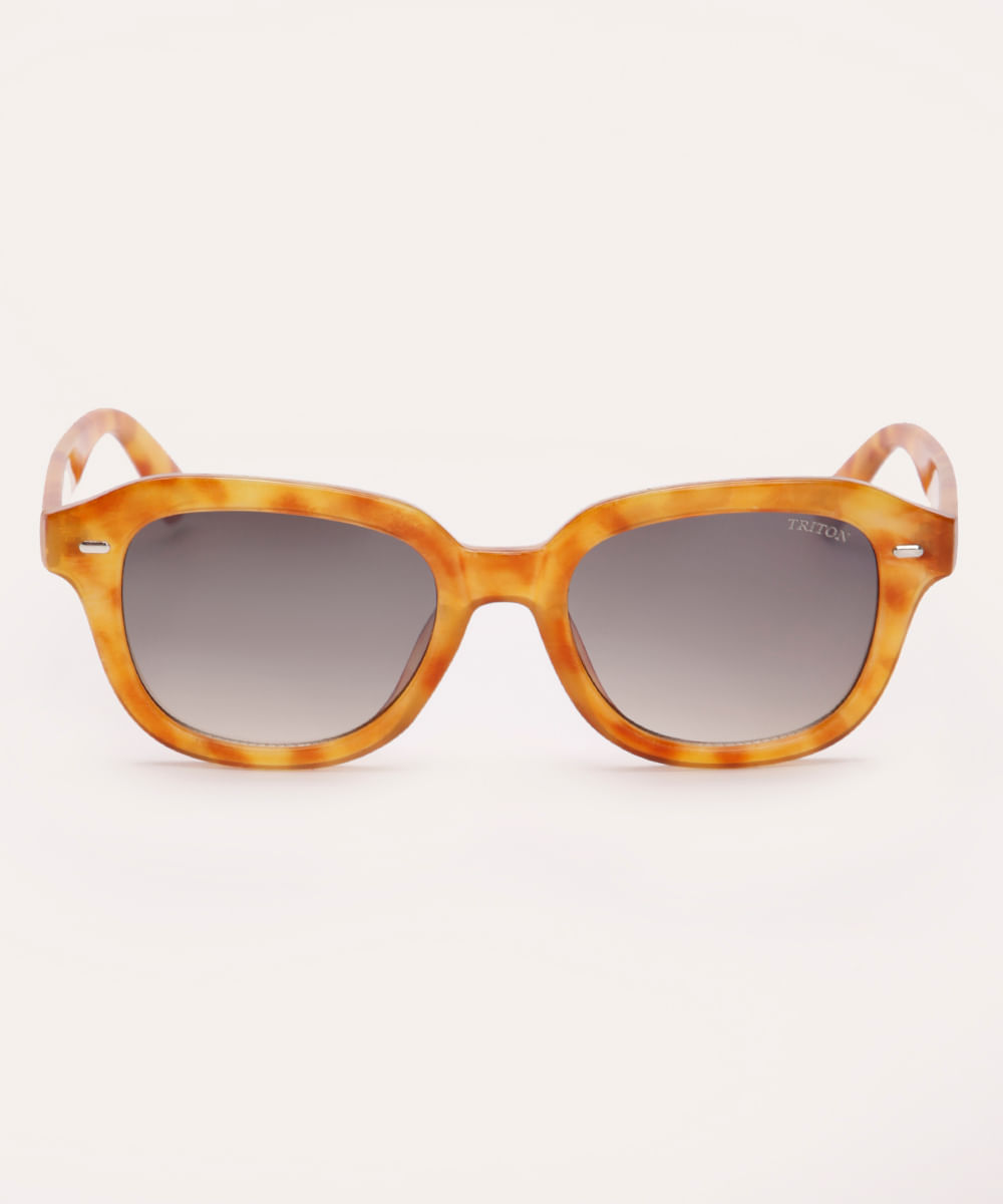 óculos de sol quadrado tartaruga triton colorido
