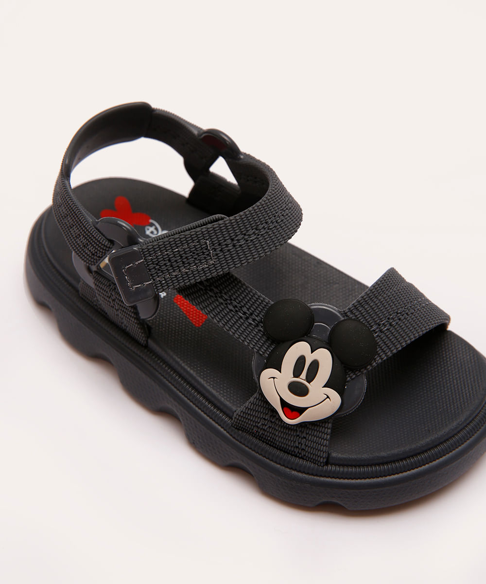 sandália infantil mickey cinza