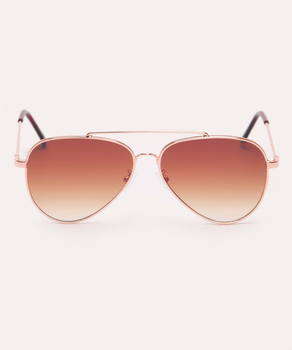 óculos de sol aviador triton dourado