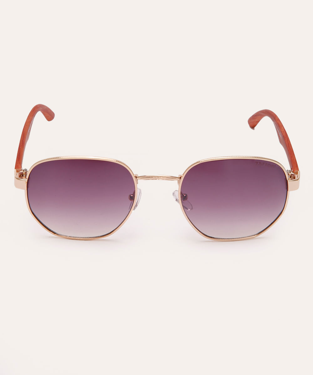 óculos de sol oval triton dourado