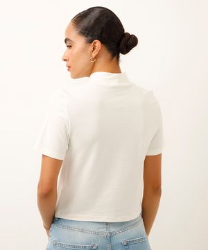 cropped de algodão peruano gola rolê off white