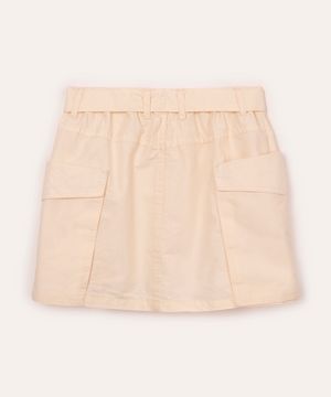 saia cargo infantil com cinto rosa