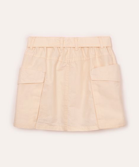 saia cargo infantil com cinto rosa