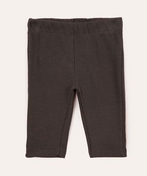 calça capri infantil ribana cinza