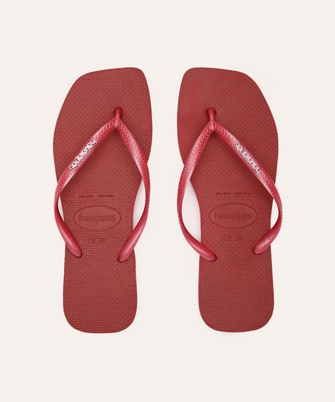 chinelo havaianas slim square vinho