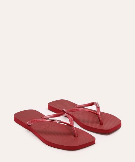 chinelo havaianas slim square vinho
