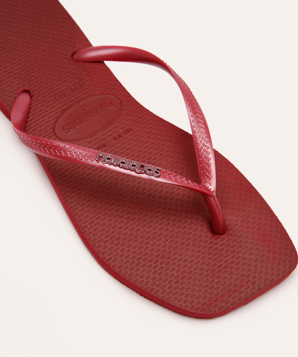 chinelo havaianas slim square vinho