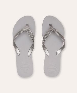 chinelo havaianas elegance cinza