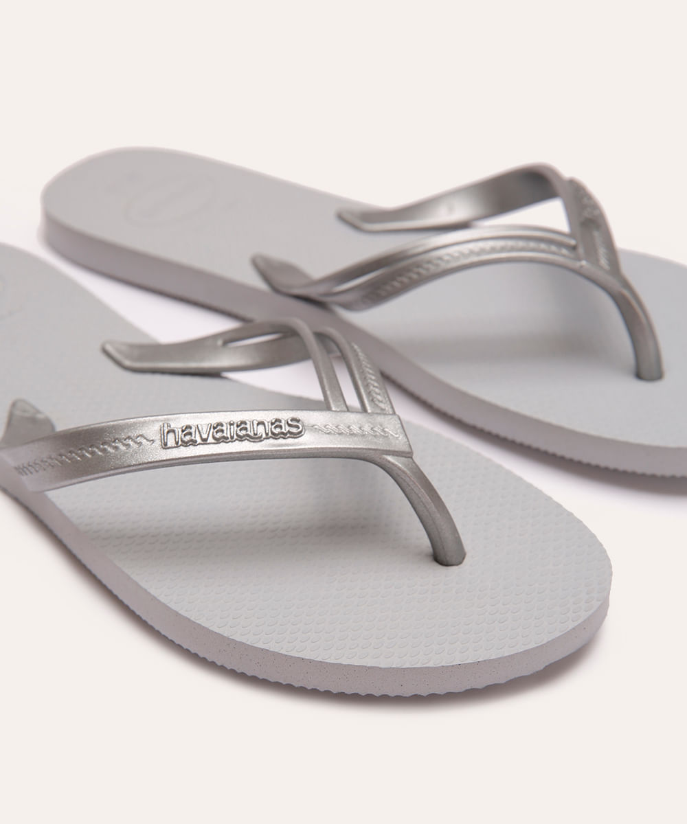 chinelo havaianas elegance cinza
