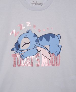 pijama curto juvenil stitch azul