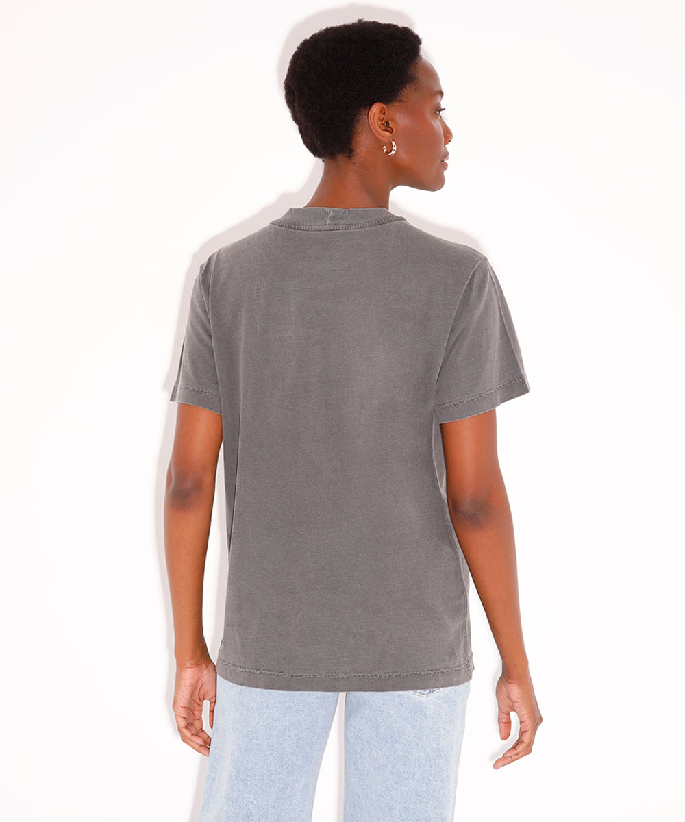 camiseta de algodão irises van gogh mindset cinza