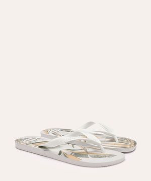 chinelo aloha folhagem havaianas branco