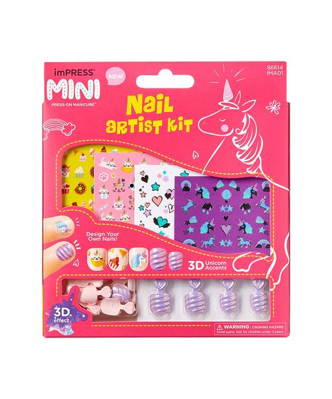 kit impress mini nail art infantil
