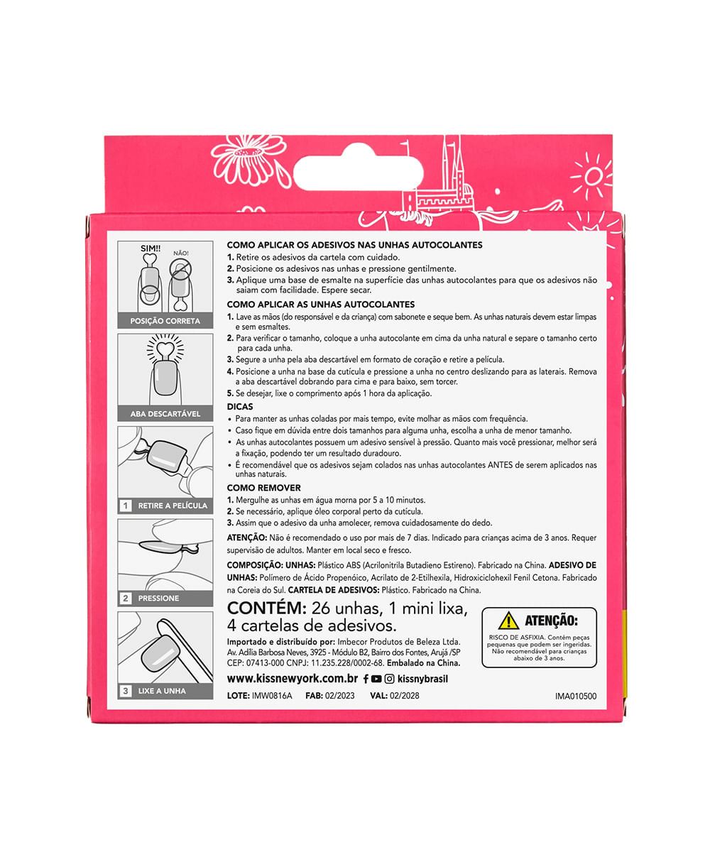 kit impress mini nail art infantil