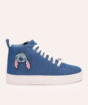 tênis infantil cano médio lilo e stitch azul