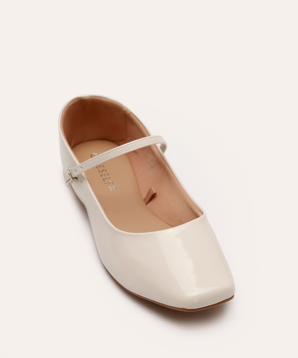 sapatilha boneca com fivela oneself off white
