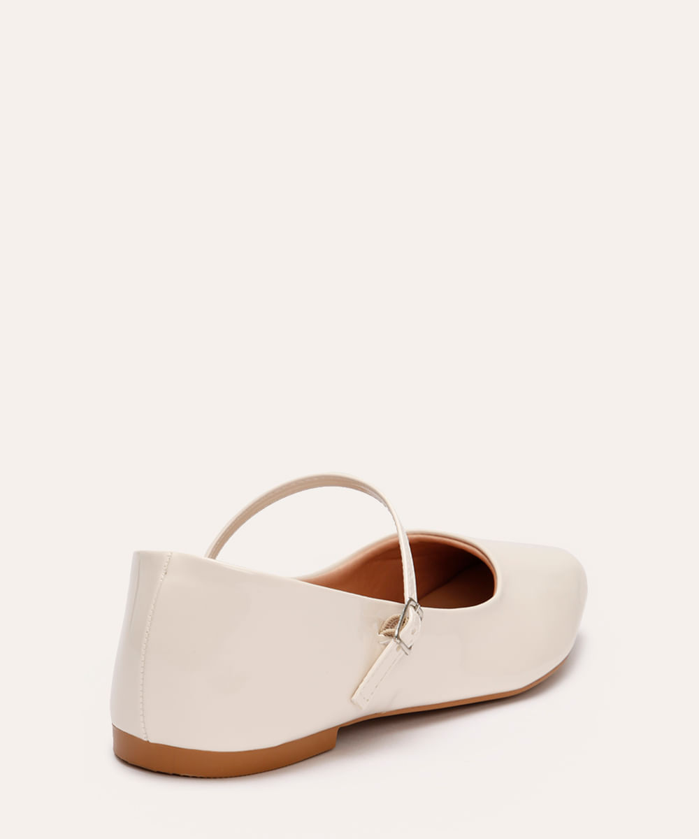 sapatilha boneca com fivela oneself off white
