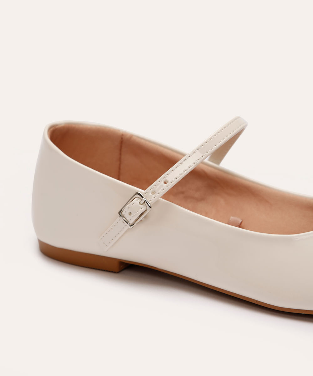 sapatilha boneca com fivela oneself off white