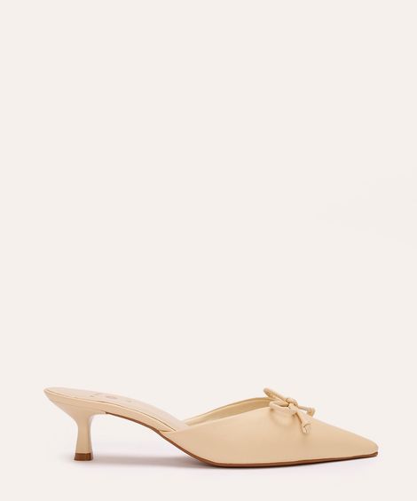 mule bico fino com laço mindset amarelo