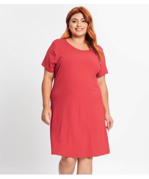 Vestido Feminino Plus Size Secret Glam Vermelho