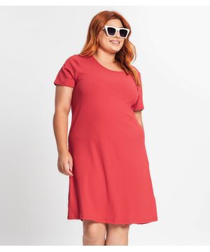 Vestido Feminino Plus Size Secret Glam Vermelho